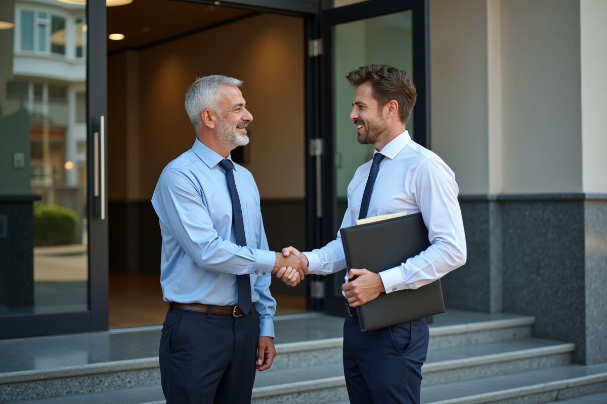 Homme serrant la main d